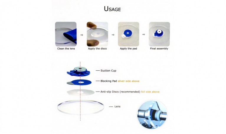 Липеды BLOCKING PADS DHOPTICAL синие Ø18,5*29 - 100 шт