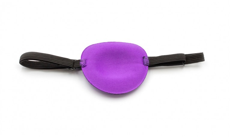 Повязка на глаз №1 Китай (фиолетовая с резинкой)