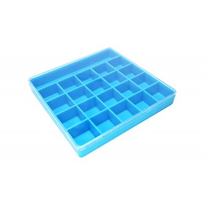 Коробка под винт пластиковая с крышкой синяя