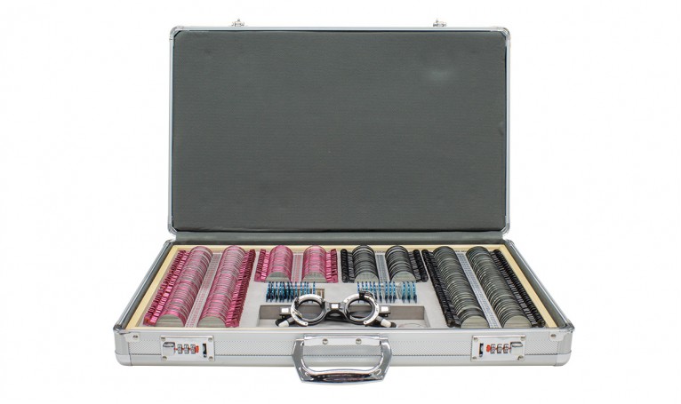 Набор пробных линз для офтальмологии JSC-266-A (266 шт. линз) мет. цвет. ободок