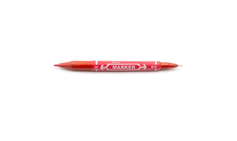 Маркер для разметки линз Permanent marker двухсторонний (красный)