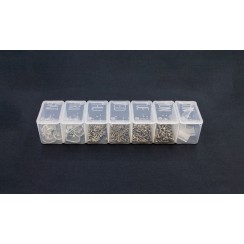 Набор для ремонта очков: винт, носоупор, стоппер (7 ячеек)