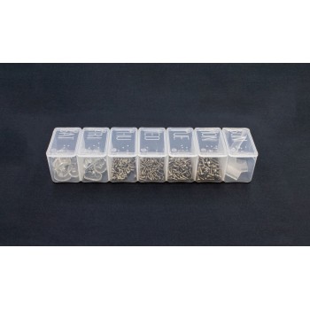 Набор для ремонта очков: винт, носоупор, стоппер (7 ячеек)