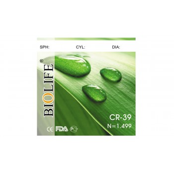 Полимерная астигматическая линза CR-39 Ind. 1,499 Ø70-65 (SPH +4.25 +6.0 / CYL +2.25 +4.0)