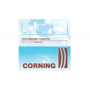 Минеральная фотохромная линза из заготовок CORNING, Франция. Brown Ind. 1,523 Ø70-65 (±2,25 / ±4,0)