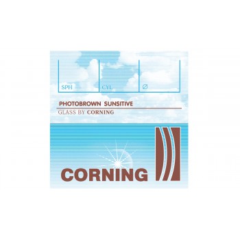 Минеральная фотохромная линза из заготовок CORNING, Франция. Brown Ind. 1,523 Ø70-65 (±0,0 / ±2,0)
