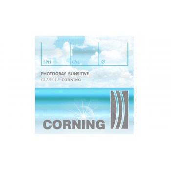 Минеральная фотохромная линза из заготовок CORNING, Франция. Grey Ind. 1,523 Ø70-65 (-6,5 / -8,0)