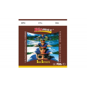 Полимерная фотохромная линза BIOMAX (корич.) Ind. 1,56 Ø70 (0.0 / +4.0)