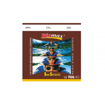 Полимерная фотохромная линза BIOMAX (корич.) Ind. 1,56 Ø70 (0.0 / +4.0)