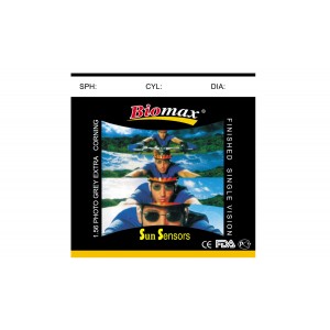 Полимерная фотохромная линза BIOMAX (серый) Ind. 1,56 Ø70 (0,0 / +4,0)