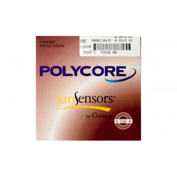 Полимерная фотохромная линза POLYCORE (коричн) Ind. 1,56 Ø70-65 (±0.0 / ±6.0)