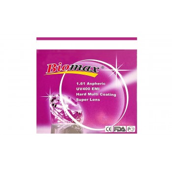 Полимерная асферическая линза Biomax UV400 EMI HMC Ind. 1,61 Ø65 (+0,0/+6,0)