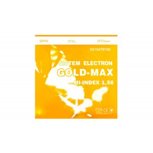 Полимерная линза Sistem Electron Gold-Max Ind. 1,56 Ø70-65 (±0,0 / ±6,0)